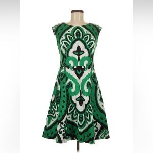 INC International Concepts patterned fit and flare dress 8